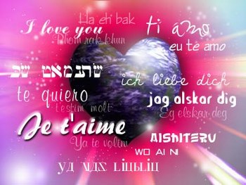je t'aime avec tous le langue